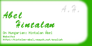 abel hintalan business card