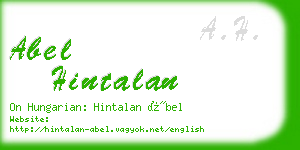 abel hintalan business card